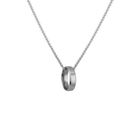 AA01550 Fashion Titanium Steel Finger Ring Necklace Female Personalized Couple New Sweater Chain Necklace