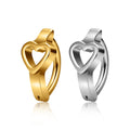 Trendy G23 Titanium Nose Ring 16G Gold Plated Love Heart Shape Nose Clip Piercing Jewelry for Wedding Engagement or Gift