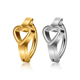 Trendy G23 Titanium Nose Ring 16G Gold Plated Love Heart Shape Nose Clip Piercing Jewelry for Wedding Engagement or Gift