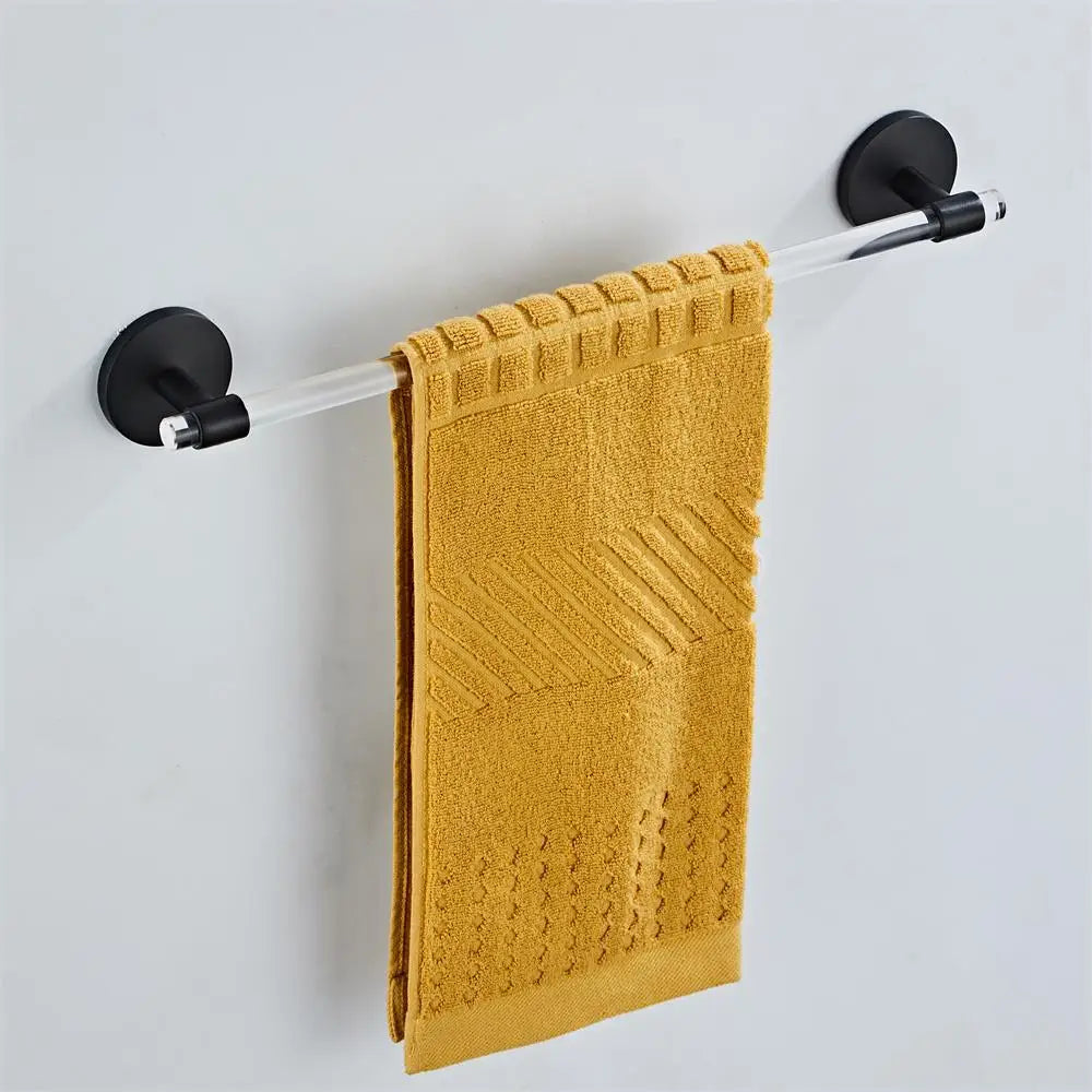 New Black Acrylic Towel Rack Sets Bathroom Accessories