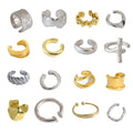 S925 Sterling Silver Ear Cuff Helix Cartilage Clip on Wrap Earrings Nose Ring Non-Piercing Adjustable