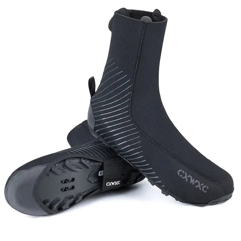 MTB Road Bike Rain Winter Full Booties Cover Cycling Polyester Waterproof Zipper