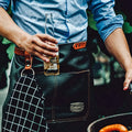 Personalized Barista Chef Leather Apron Outdoor BBQ Waterproof Half Leather Apron