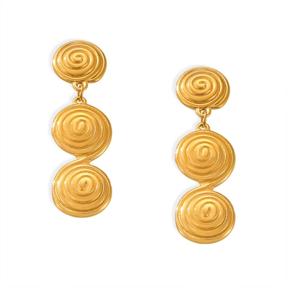 Pursuit of the Perfect Fashion Non Fading Stainless Steel Three Thread Earrings