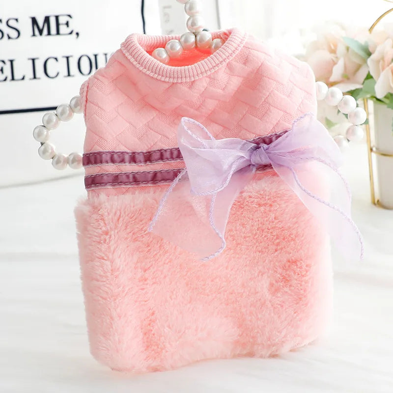 Wholesale Soft Winter Vest Fluffy Animal Pet Cat Dog Coat Luxury