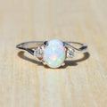SC Vintage Fashion Luxury Rings Hot Sale Diamond Sliver Plated Rings Luxury Adjustable Synthetic Gems Rings Jewelry for Women