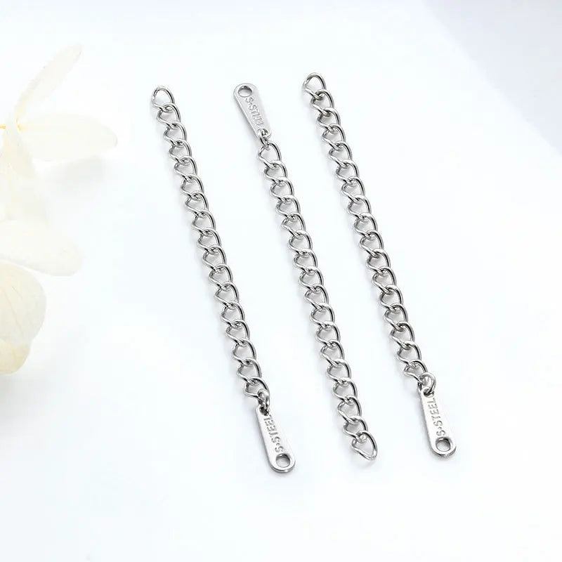 Stainless steel Tail chain Strap Steel tail brand accessory matching piece DIY Necklace bracelet extension off the shelf