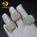Drop Shipping Fashion Style GRA Certificate Iced Out Hip Hop Vvs Baguette Moissanite Diamond 925 Sterling Silver Ring Men