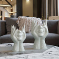 Hot Sale Modern Ceramic Flower Vase Indoor Floral Porcelain White Human Body Face for Home Decoration Hotel Nordic