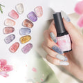 RS Nail Polish Glitter UV Gel Odorless 12 Colors Free Sample Nail Varnish Floral Gel