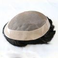 Real Human Hair Wig Piece 130% Men Wig Durable Fine Mono Men Toupee Hair Replacement System Natural Human Hair