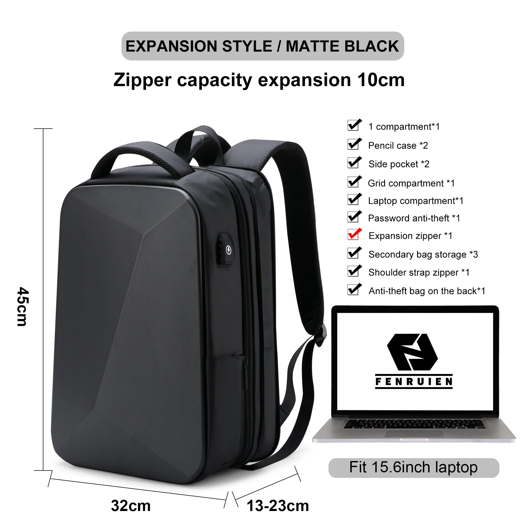 FENRUIEN Back Bag School Charging Port Multipurpose Casual Backpack New Designer 2023 Trending Mens Backpack