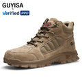 GUYISA High Cut Industrial Safety Shoes Non-slip Rubber Sole Anti-stab Anti-steel Toe Work Boot