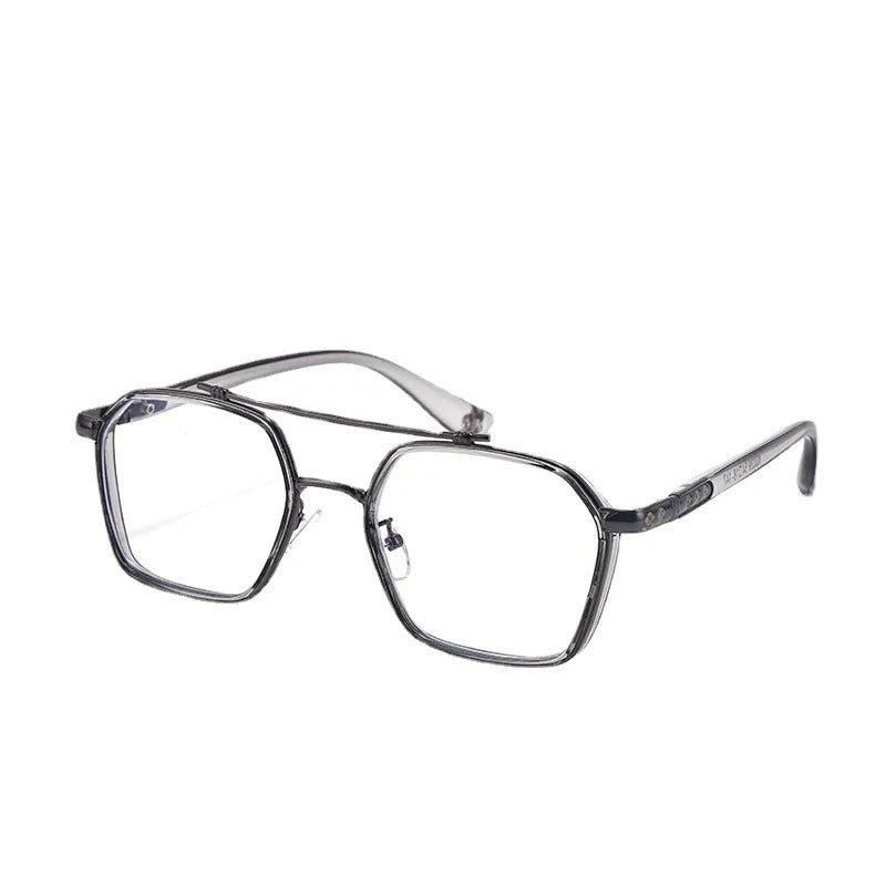 K0039 Simple Design Eyeglasses Retro Style Metal Frame Optical pilot Glasses With Flower Decoration