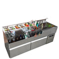 Commercial Stainless Steel bar  Portable Bar Counter Movable Restaurant Hotel Bar Stainless Steel Counter Cocktail Station