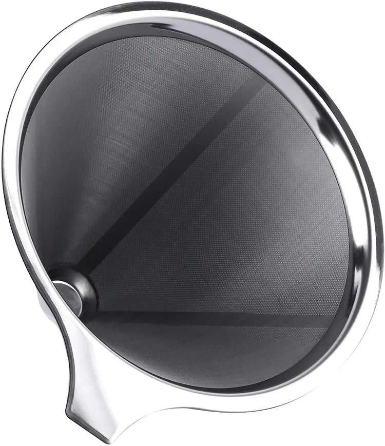 304 Stainless Steel Cone Coffee Filter Mesh Durable Metal 200mL Reusable American Style for Perfect Coffee Brewing