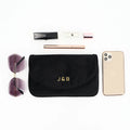 Lady Clutch Bag Custom White Cosmetic Bag Velvet Pouch with Logo Fashion Jewelry Flap Pouch Gift Bag for Promotion