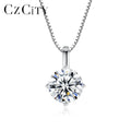 CZCITY Moissanite Gemston Fashion Necklace 925 Sterling Silver Moissanite Diamond CZ Stone Necklace MegaBDM