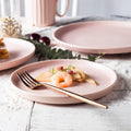Shengjing Factory Wholesale Pink Color Ceramic Tableware Porcelain Dinner Plates & Dishes for Restaurant Hotel