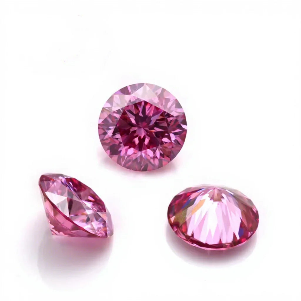 Cadermay Pink Color Round Heart Emerald Princess Pear Cushion Marquise Asscher Radiant Oval Moissanite Diamond Loose Gemstones