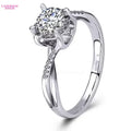 Customize Lab Grown Diamond 18k White Gold Ring DEF SI HPHT CVD Diamond Wedding Engagement Ring Band Twist for Women Gifts