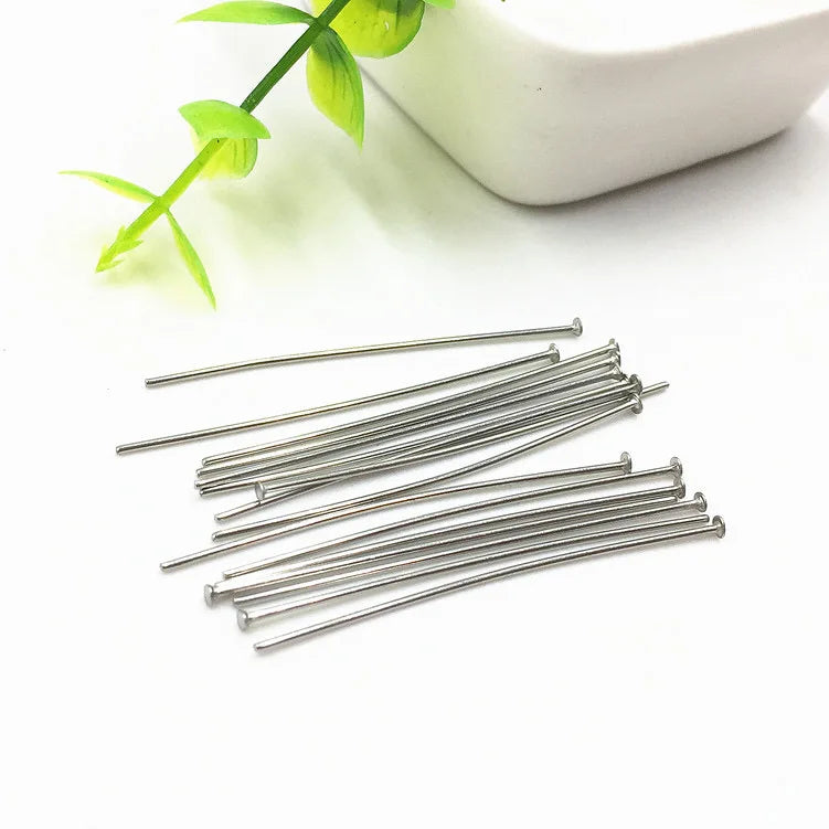 WHOLESALE BULK PRICE Stainless Steel T HEAD Pin & NEEDLES JEWELRY Findings HANDMADE DIY Accessories 18 K Gold Plated 12-75 mm