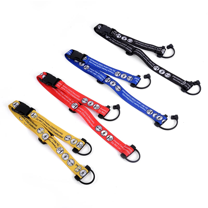 Custom Logo  Safety Seat Belt Adjustable Supermarket Shopping Cart Belt Chair Seat Belts