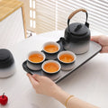 Wholesale  Porcelain Set Teapot Cups Pot Saucer Sets Ceramic Tea Cup Set