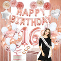 Nicro Wholesale 16th Happy Birthday Rose Gold Paper Backdrop Eco-friendly Adult Party Supplies Decorations