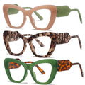 525 New Fashion Leopard Print Cat Eye Optical Prescription Glasses Frame Oversized Cat Eye Women Fashion Clear Computer Glasses