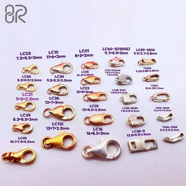 925 Silver 10k 14k 18k Gold Necklace Clasp Chain Connection Necklace Chain DIY Fine Jewelry Accessories