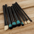 YUE New Arrival 8pcs Black Makeup Brush Set Women's Beauty Makeup Tools Soft Handy Wooden Handle Vegetarian