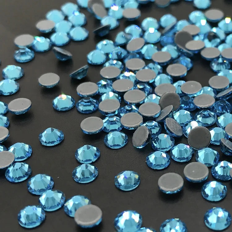 Wholesale Sparkle Bulk Loose Rhinestones Flatback Hot Fix Aqua SS16 SS20  Rhinestone for Bling Shoes Bags