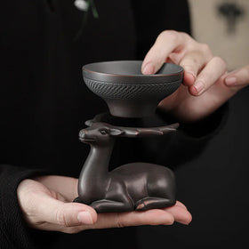 Jianshui Purple Pottery Group All the Way You Tea Strainer Porcelain Filter Hole Filter Rack Kung Fu Tea Ceremony Utensils