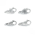 Presentski 925 Sterling Silver Double-headed Lobster & Butterfly Rose Clasps for Bracelet (BSP022-BSP025)