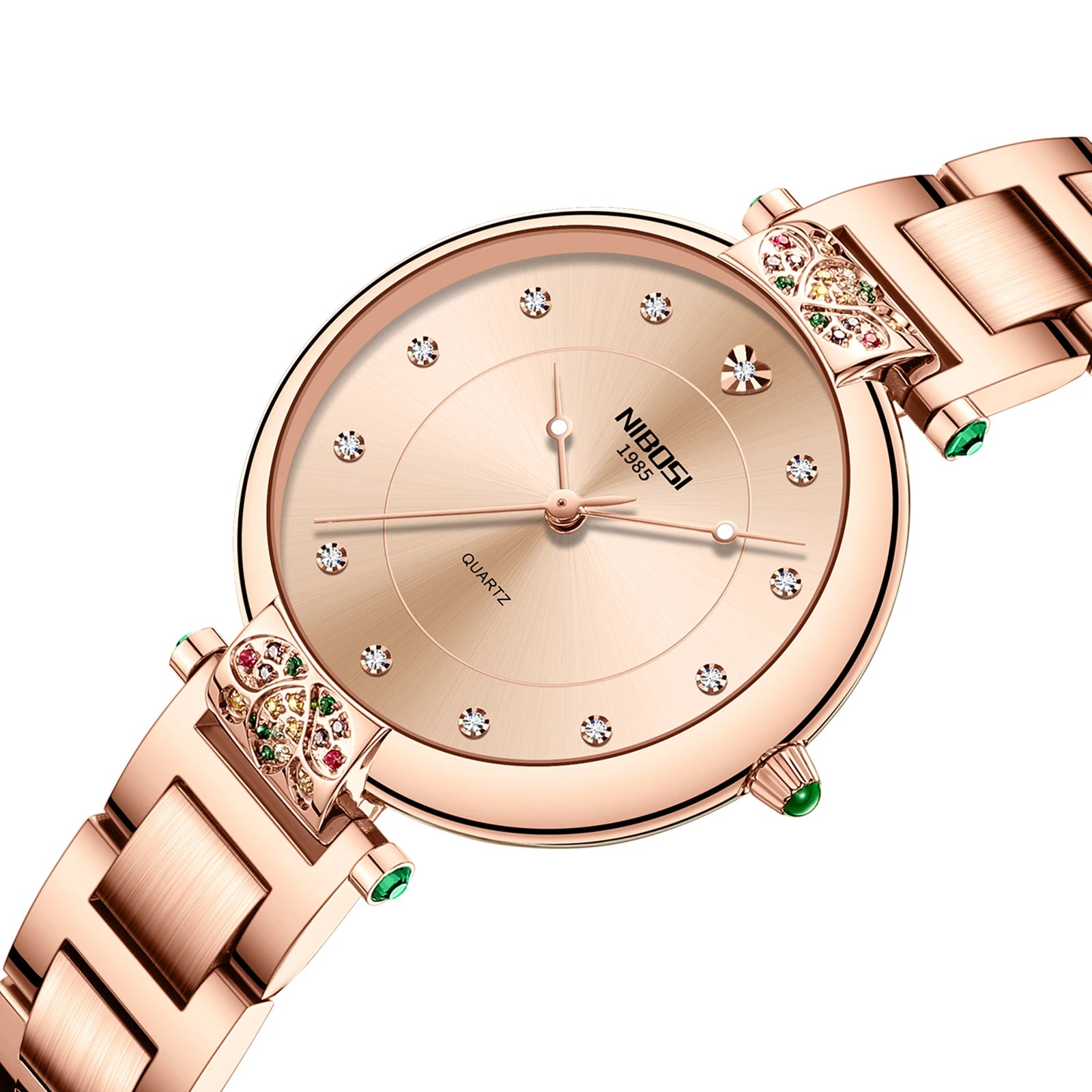 NIBOSI 2396 Japanese Movt Wrist Watch Female Women Quartz Elegance Watches Stainless Steel Quartz Watches Relojes Hombre