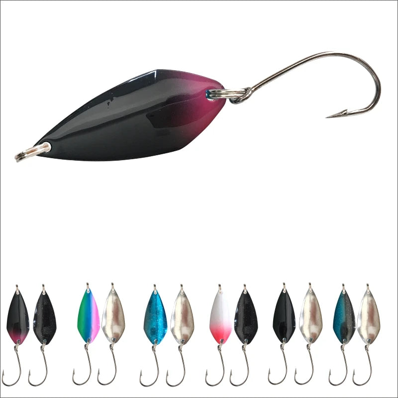 ODM Colorful Spinner 2G 23Mm Trout Spoons Ultralight Fishing Spoons Lure Vib Salmon Trout Fishing Accessories