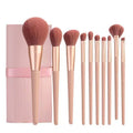 New Customizable Romanfic Cherry Blossom Makeup Brush Set with Aluminum Ferrule-10-Piece for Ladies