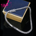 Cadermay 925 Sterling Silver 3mm 4mm 5mm DEF Moissanite Diamond Tennis Bracelet White Gold Plated Iced Out Single Row Bracelet
