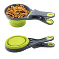 3 in 1 Silicone Collapsible Pet Bowls  Pet Dog Food Measuring Cups Adjustable Dog Bowl With Sealing Clip