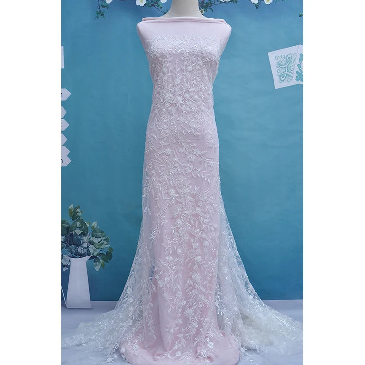 2024 New High-end Fabric High-quality Big Brand Fashion Craft Design Beaded Lace