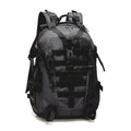 Black Large Tactical Waterproof Anti-Theft Fashion Hiking Backpack Zipper for Motorcycle Gaming Gym Soccer Camping Travel