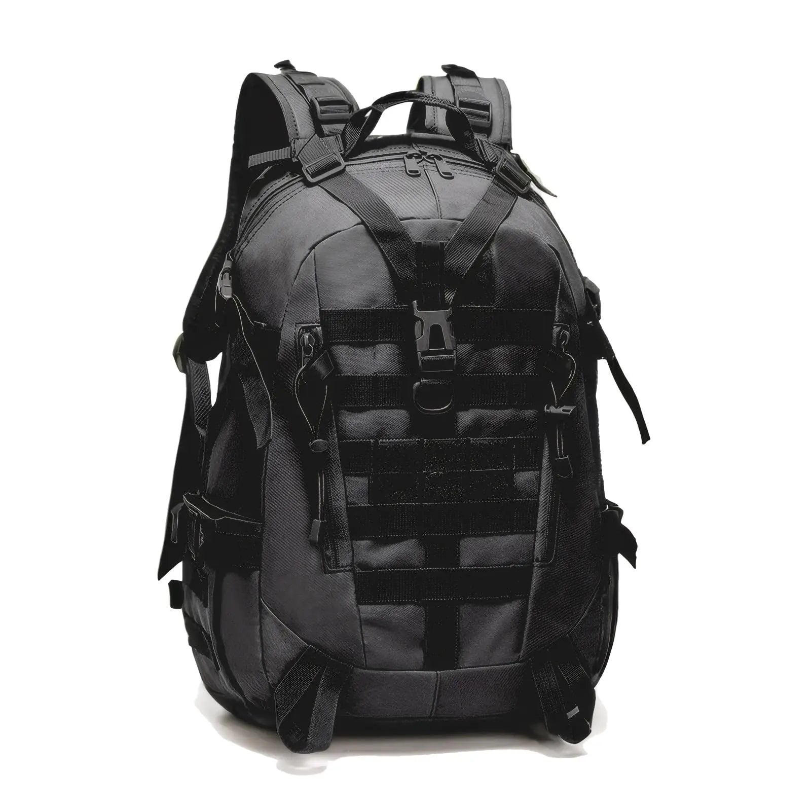 Black Large Tactical Waterproof Anti-Theft Fashion Hiking Backpack Zipper for Motorcycle Gaming Gym Soccer Camping Travel