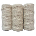 Diy Handmade 100% Natural White Cotton Twisted Rope Wall Decorative Macrame Cords for Packaging Wall Decorative Twisted Cords