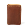 Handmade Vintage Designer Mini Slim Cowhide Real Leather Short Credit Card Holder Men Genuine Leather Wallet for Men