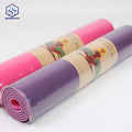 Custom Logo 8mm Thick TPE Eve Foam Anti-Slip Gym Yoga Mat Washable Non-Slip Yoga Fitness Mat with Carrying Strip
