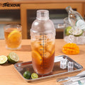 2024 Hot Sales 500Ml/700Ml Clear Juice Shaker With Scale Line Milk Tea Shop Hand Shaker Cup Bartending