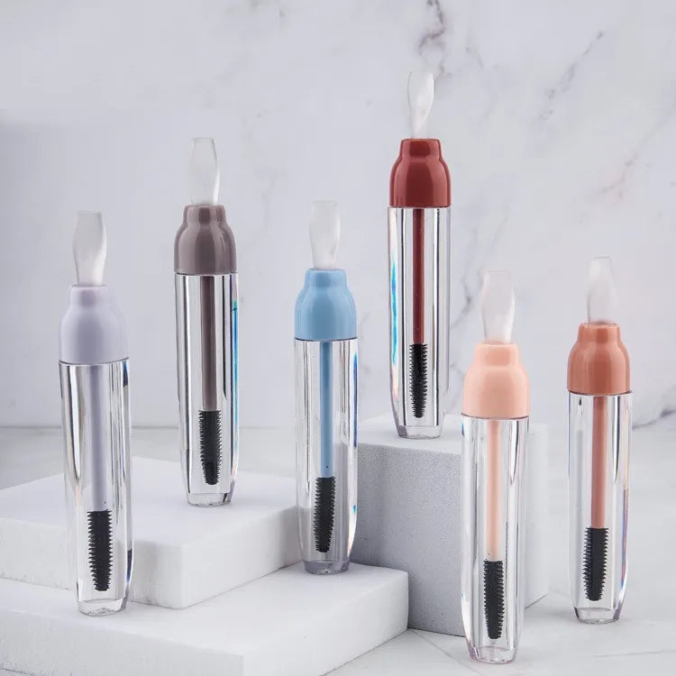 New Product Unique 3.5ml Plastic Lipstick Tubes Eyeliner Eyelashes with Handle Round clear Shape Custom logo Bottles