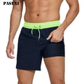 PASUXI Men's Quick Dry Board Shorts 4 Way Stretch Swim Trunks with Mesh Lining Lightweight Beach Shorts for Surfing Swimming