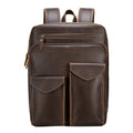Hot Selling Leather Back Pack Bagpack for Male Man Retro Vintage Genuine Crazy Horse Cow Leather Laptop Backpack